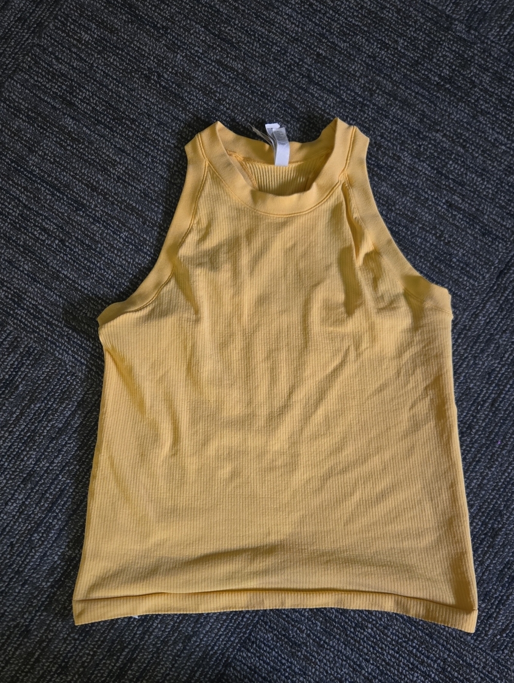 Athleta Sunlit Ribbed Tank - Yellow - LG